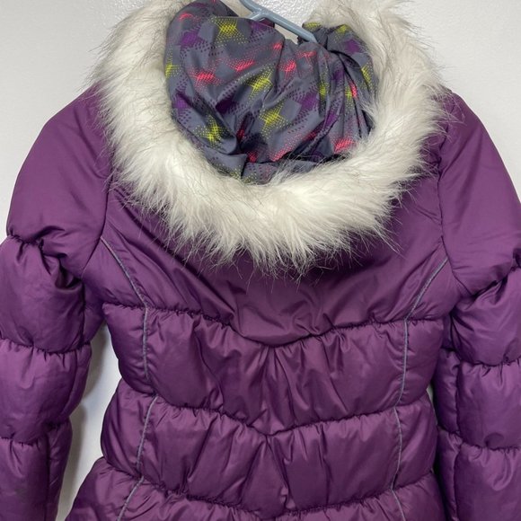 London Fog Girls Coat with Hood Size M 10-12 Purple - Picture 2 of 4